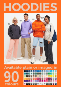 Hoodies in 90 colours
